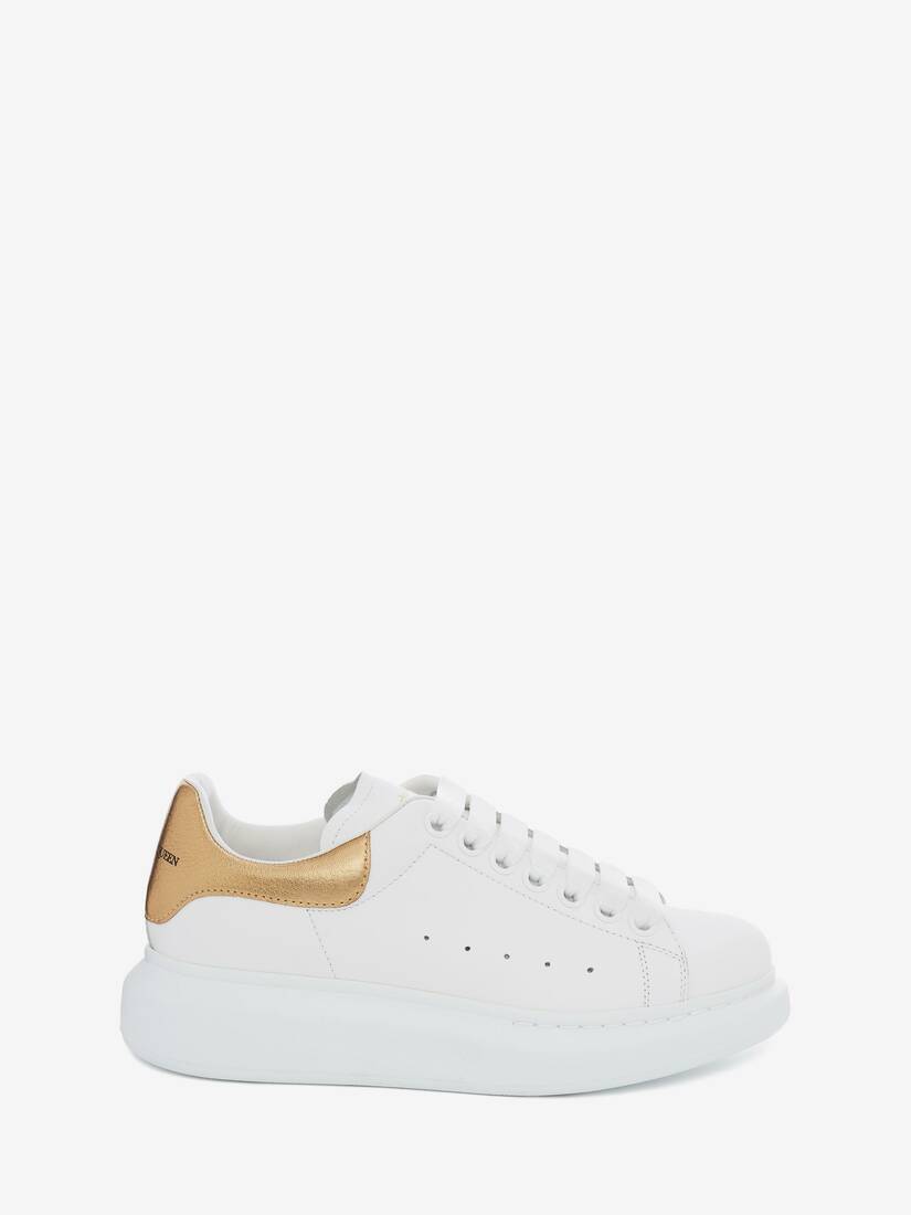 Zapatillas Alexander McQueen Oversized Mujer - Blancos/Dorados - Mexico 369-AMJNFK